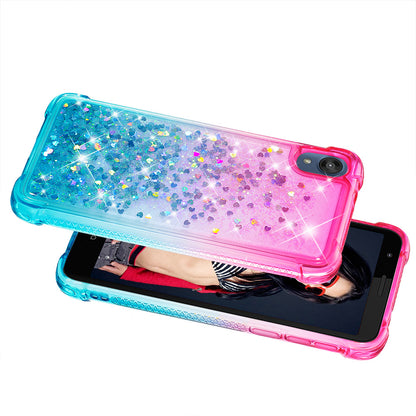 Gradient Glitter Quicksand TPU Phone Casing for Motorola Moto E6