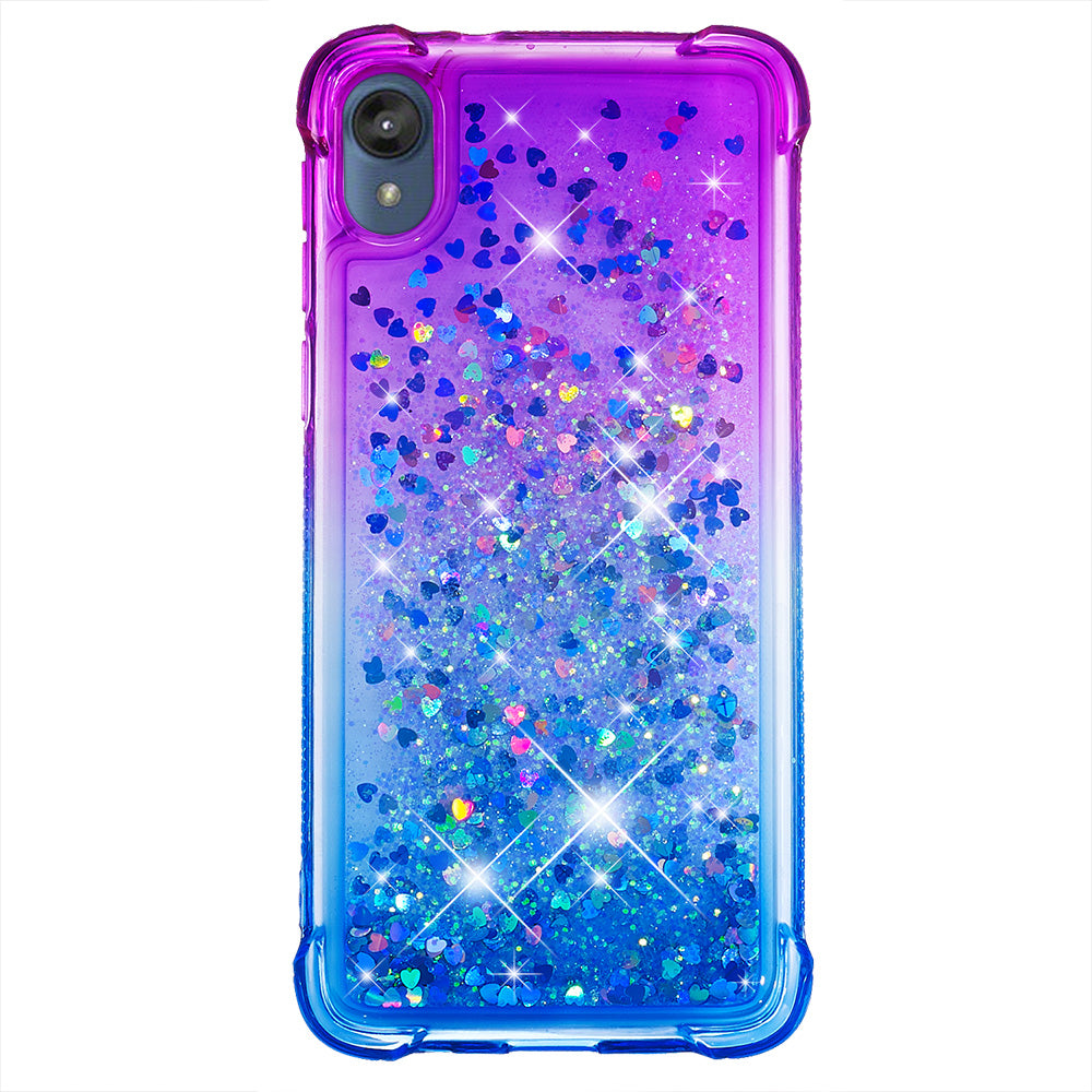 Gradient Glitter Quicksand TPU Phone Casing for Motorola Moto E6