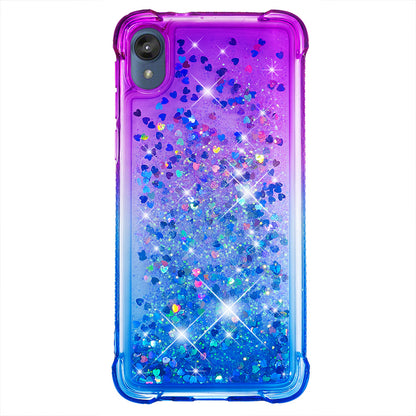 Gradient Glitter Quicksand TPU Phone Casing for Motorola Moto E6