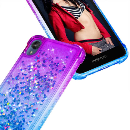 Gradient Glitter Quicksand TPU Phone Casing for Motorola Moto E6