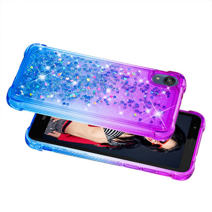 Gradient Glitter Quicksand TPU Phone Casing for Motorola Moto E6