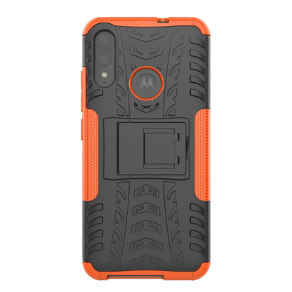 Anti-slip PC + TPU Combo Case with Kickstand for Motorola Moto E6 Plus