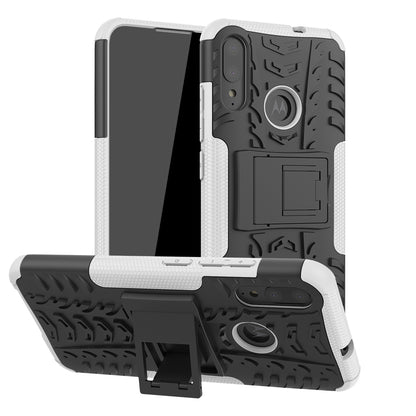 Anti-slip PC + TPU Combo Case with Kickstand for Motorola Moto E6 Plus