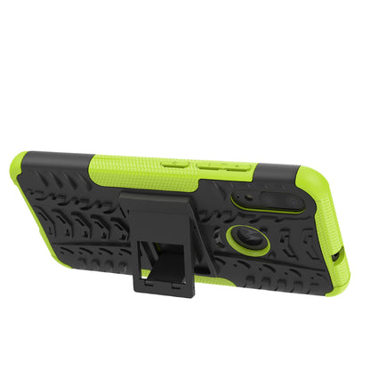 Anti-slip PC + TPU Combo Case with Kickstand for Motorola Moto E6 Plus