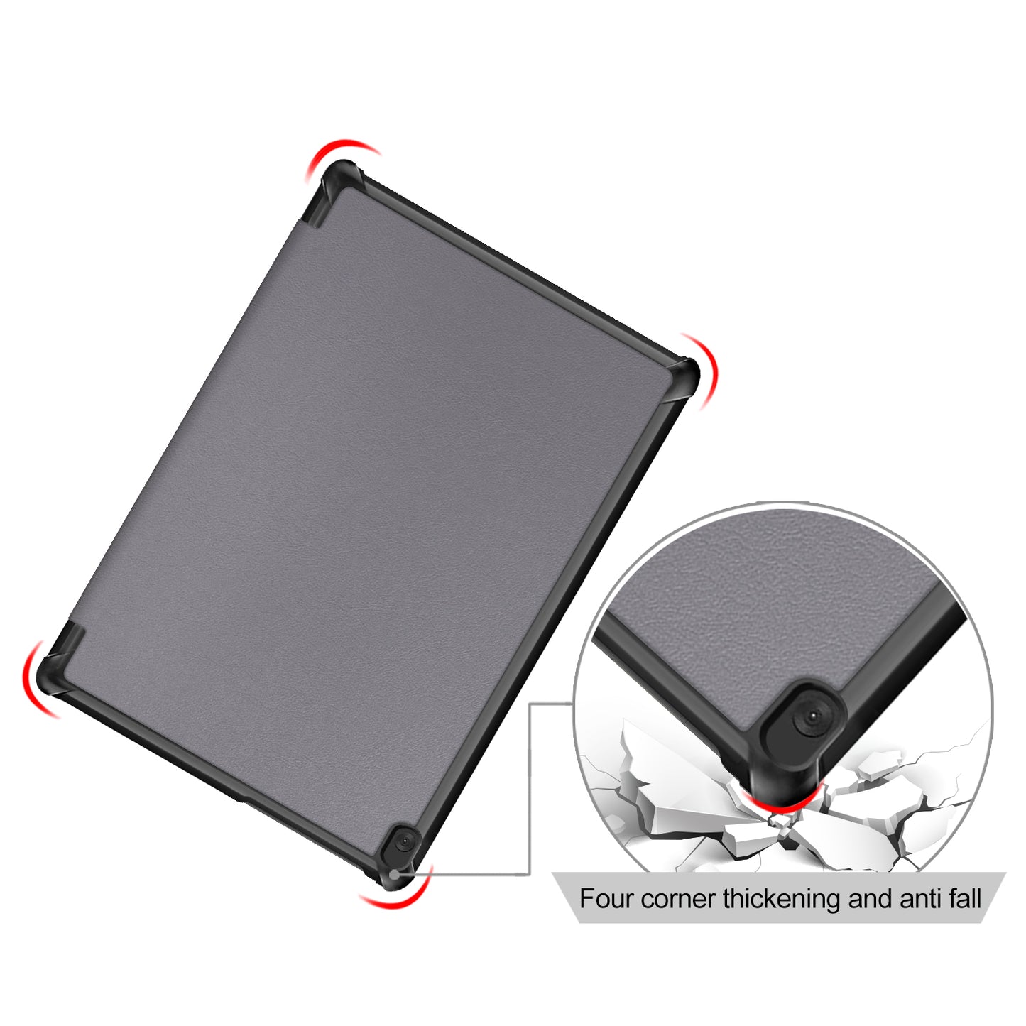 Tri-Fold Stand Leather Smart Auto Wake-Up/Sleep Case for Lenovo Tab M10 TB-X605F/TB-X505