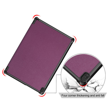 Tri-Fold Stand Leather Smart Auto Wake-Up/Sleep Case for Lenovo Tab M10 TB-X605F/TB-X505