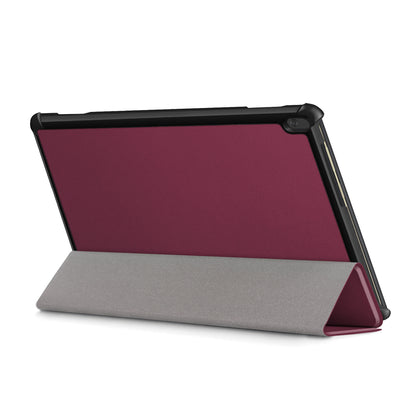 Tri-Fold Stand Leather Smart Auto Wake-Up/Sleep Case for Lenovo Tab M10 TB-X605F/TB-X505