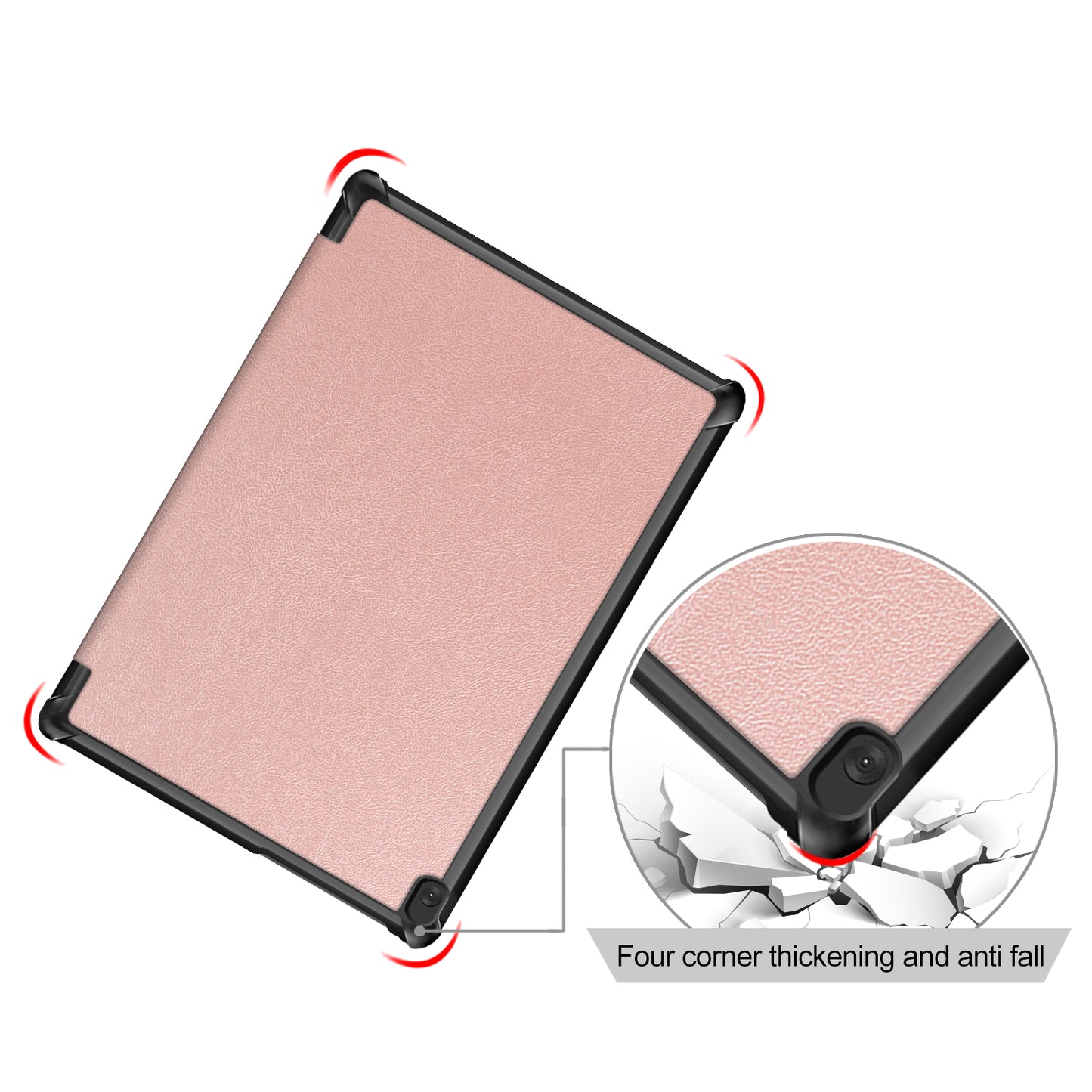 Tri-Fold Stand Leather Smart Auto Wake-Up/Sleep Case for Lenovo Tab M10 TB-X605F/TB-X505