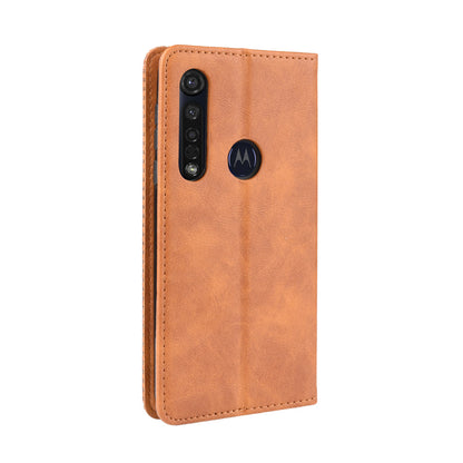 Vintage Style Stand Leather Wallet Stand Case for Motorola Moto G8 Plus