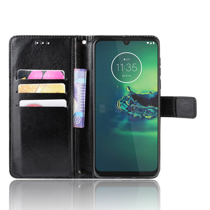 Crazy Horse Magnetic Leather Stand Case for Motorola Moto G8 Plus