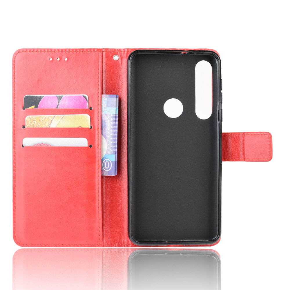 Crazy Horse Magnetic Leather Stand Case for Motorola Moto G8 Plus