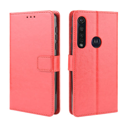 Crazy Horse Magnetic Leather Stand Case for Motorola Moto G8 Plus