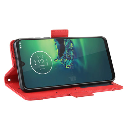 Wallet Stand Leather Protective Phone Case with Multiple Card Slots for Motorola Moto G8 Plus