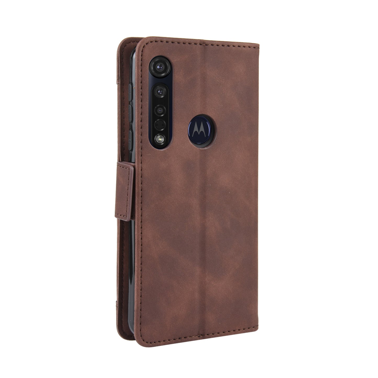 Wallet Stand Leather Protective Phone Case with Multiple Card Slots for Motorola Moto G8 Plus