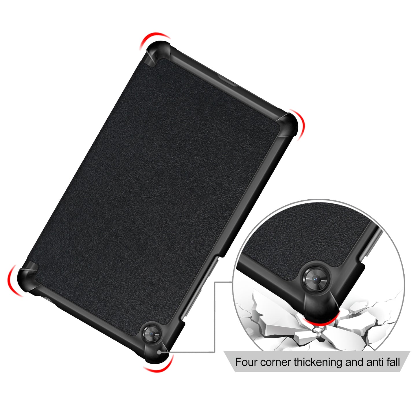 For  Lenovo Tab M7 (2nd Gen) TB-7305F / (3rd Gen) PU Leather Tablet Case Tri-fold Stand Scratch Resistant Flip Cover