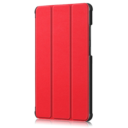 For  Lenovo Tab M7 (2nd Gen) TB-7305F / (3rd Gen) PU Leather Tablet Case Tri-fold Stand Scratch Resistant Flip Cover