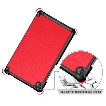 For  Lenovo Tab M7 (2nd Gen) TB-7305F / (3rd Gen) PU Leather Tablet Case Tri-fold Stand Scratch Resistant Flip Cover