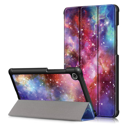 Patterned Tri-fold Stand Leather Smart Protective Tablet Case for  Lenovo Tab M7 (2nd Gen) TB-7305F / (3rd Gen)