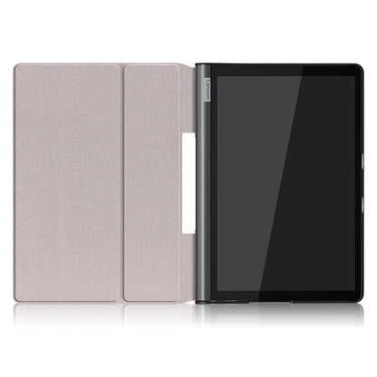 Pattern Printing PU Leather Tri-fold Stand Tablet Shell for Lenovo Yoga Smart Tab YT-X705