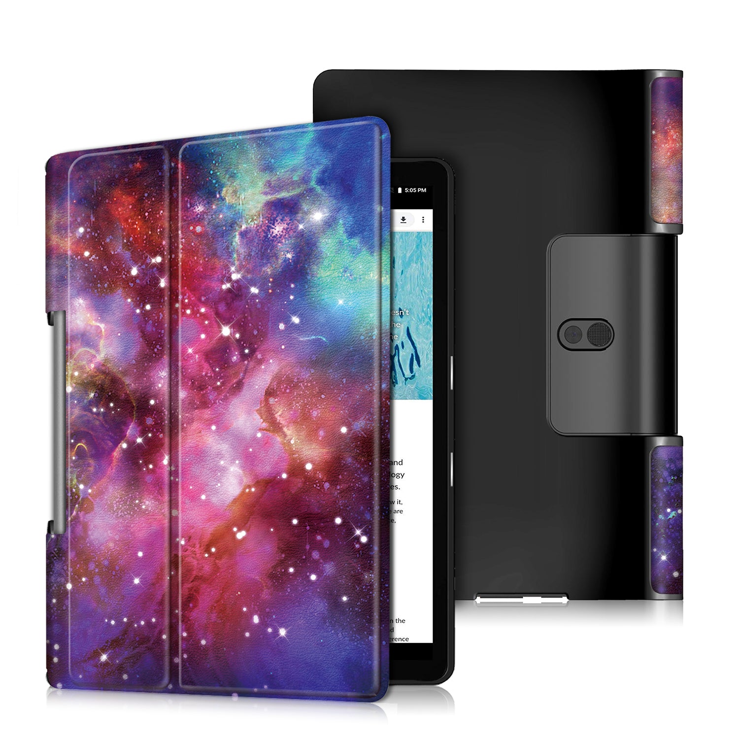 Pattern Printing PU Leather Tri-fold Stand Tablet Shell for Lenovo Yoga Smart Tab YT-X705