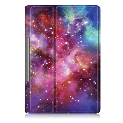 Pattern Printing PU Leather Tri-fold Stand Tablet Shell for Lenovo Yoga Smart Tab YT-X705