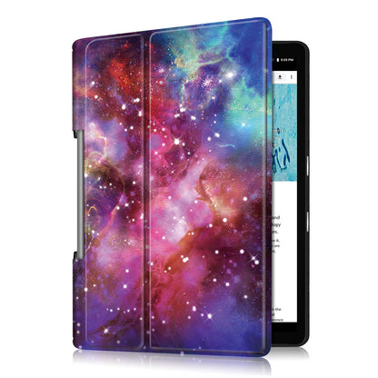 Pattern Printing PU Leather Tri-fold Stand Tablet Shell for Lenovo Yoga Smart Tab YT-X705