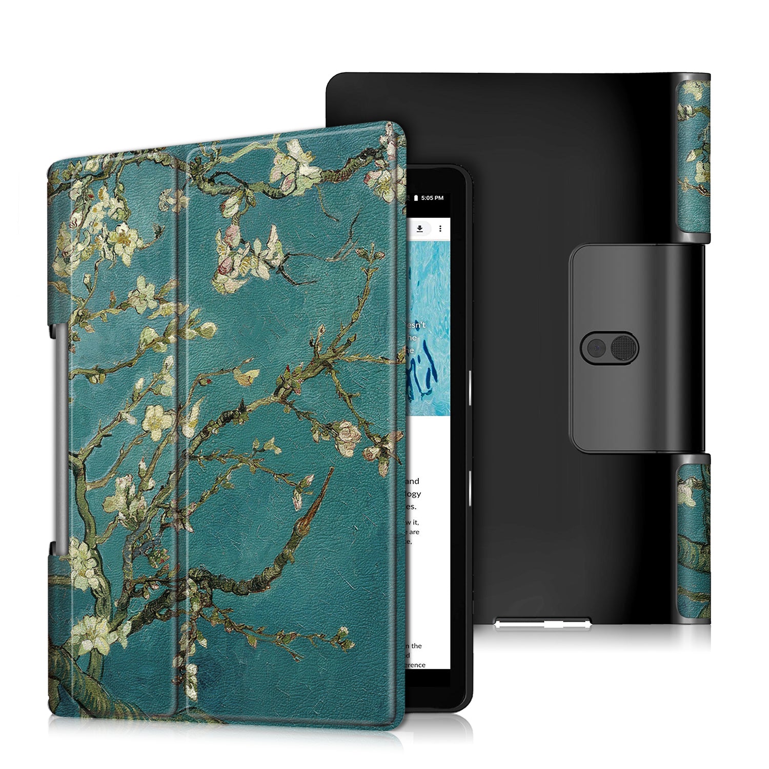 Pattern Printing PU Leather Tri-fold Stand Tablet Shell for Lenovo Yoga Smart Tab YT-X705