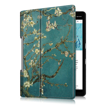 Pattern Printing PU Leather Tri-fold Stand Tablet Shell for Lenovo Yoga Smart Tab YT-X705