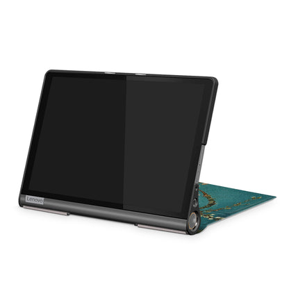 Pattern Printing PU Leather Tri-fold Stand Tablet Shell for Lenovo Yoga Smart Tab YT-X705