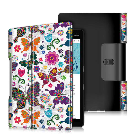 Pattern Printing PU Leather Tri-fold Stand Tablet Shell for Lenovo Yoga Smart Tab YT-X705