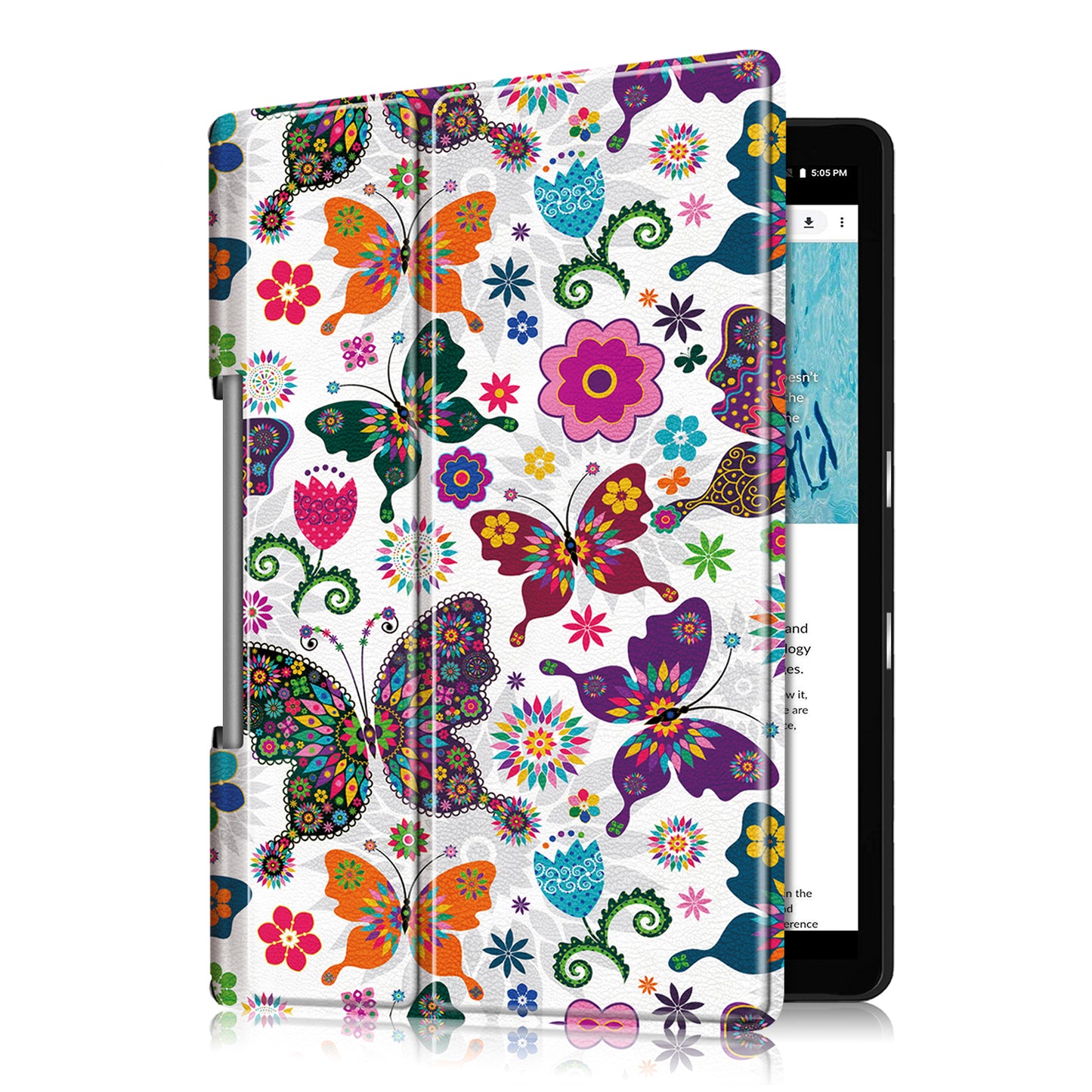 Pattern Printing PU Leather Tri-fold Stand Tablet Shell for Lenovo Yoga Smart Tab YT-X705