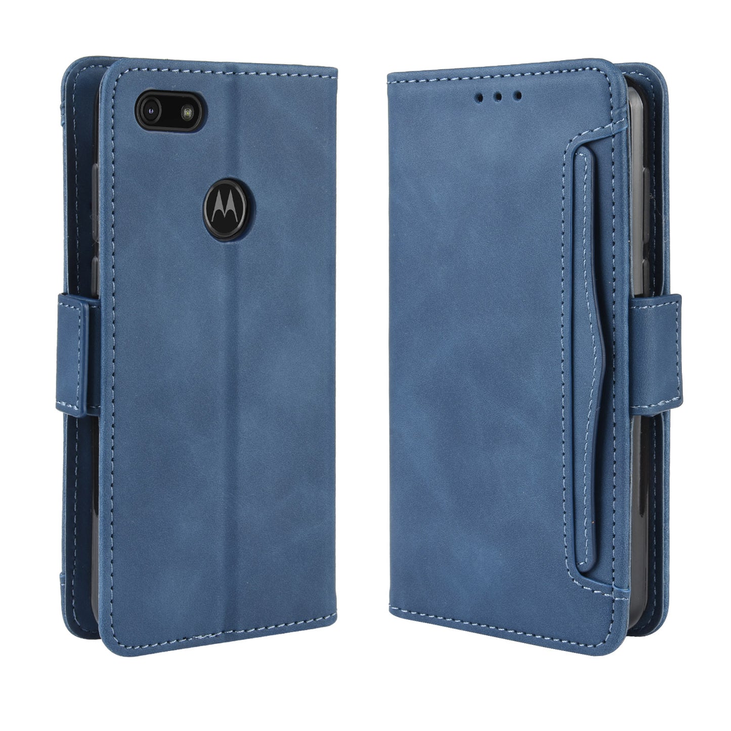 PU Leather Manuy Card Slots Casing for Motorola Moto E6 Play