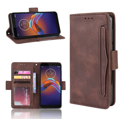 PU Leather Manuy Card Slots Casing for Motorola Moto E6 Play