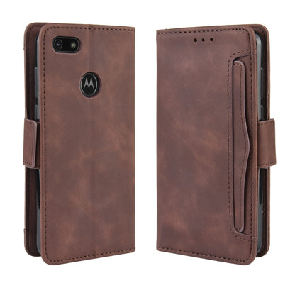 PU Leather Manuy Card Slots Casing for Motorola Moto E6 Play