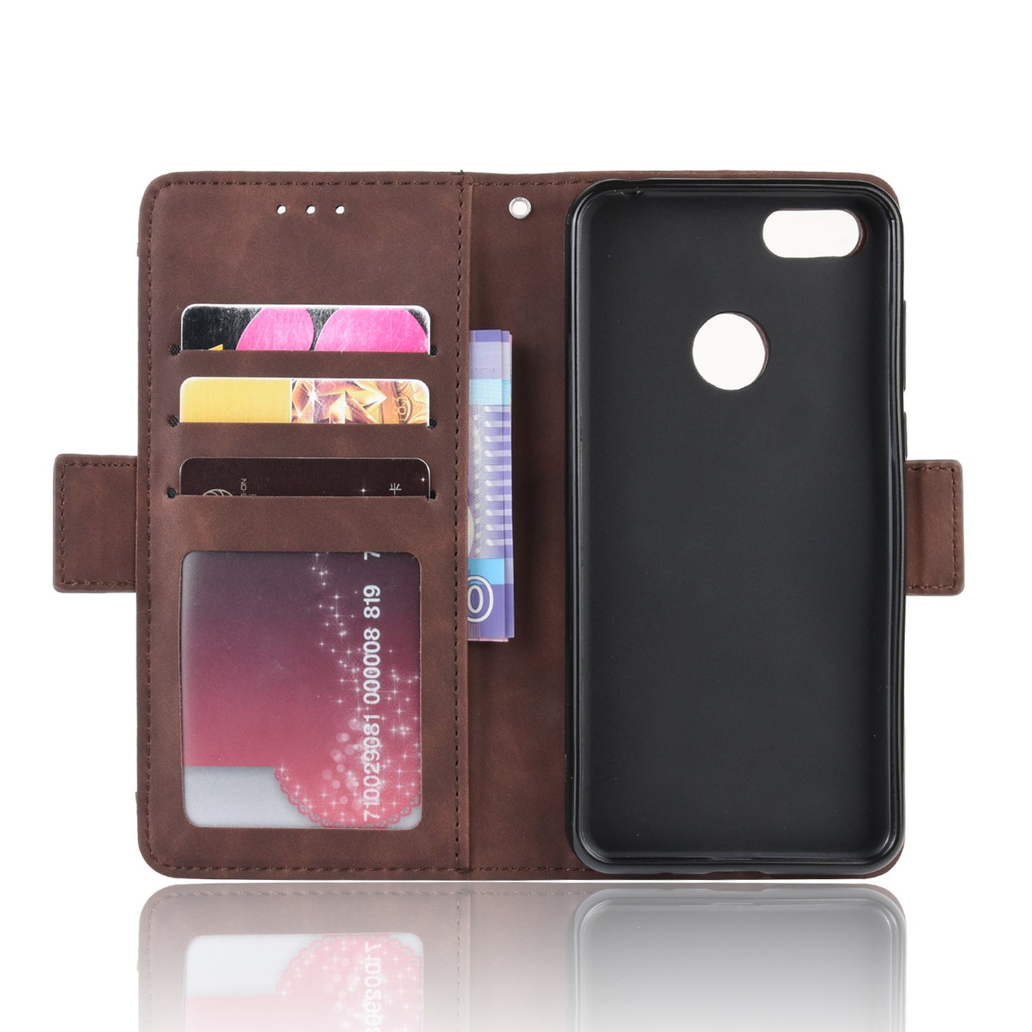 PU Leather Manuy Card Slots Casing for Motorola Moto E6 Play