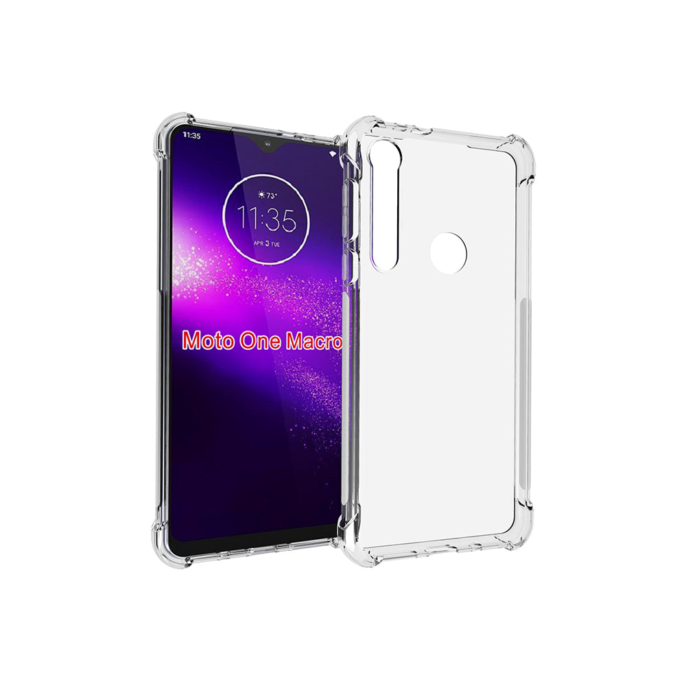 Transparent Shockproof Anti-slip TPU Phone Case for Motorola One Macro