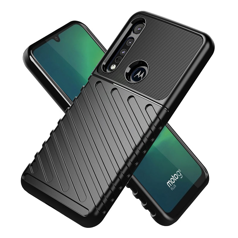 Thunder Series Twill Grain TPU Back Cover for Motorola Moto G8 Plus/One Vision Plus