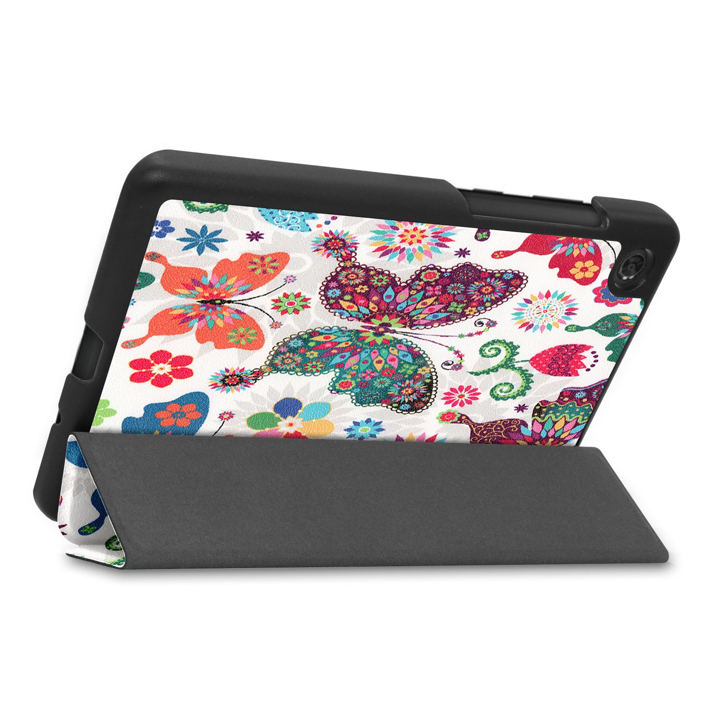 For Lenovo Tab M7 (2nd Gen) TB-7305F / (3rd Gen) Shockproof Case Pattern Printing PU Leather Tablet Cover with Tri-fold Stand