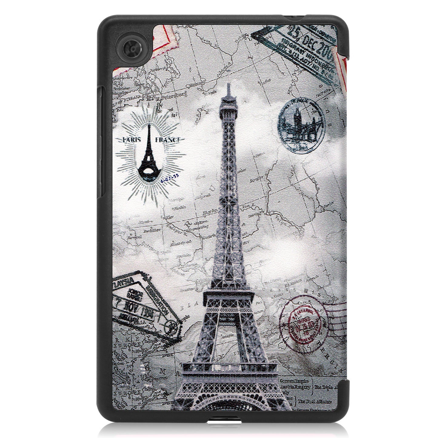 For Lenovo Tab M7 (2nd Gen) TB-7305F / (3rd Gen) Shockproof Case Pattern Printing PU Leather Tablet Cover with Tri-fold Stand