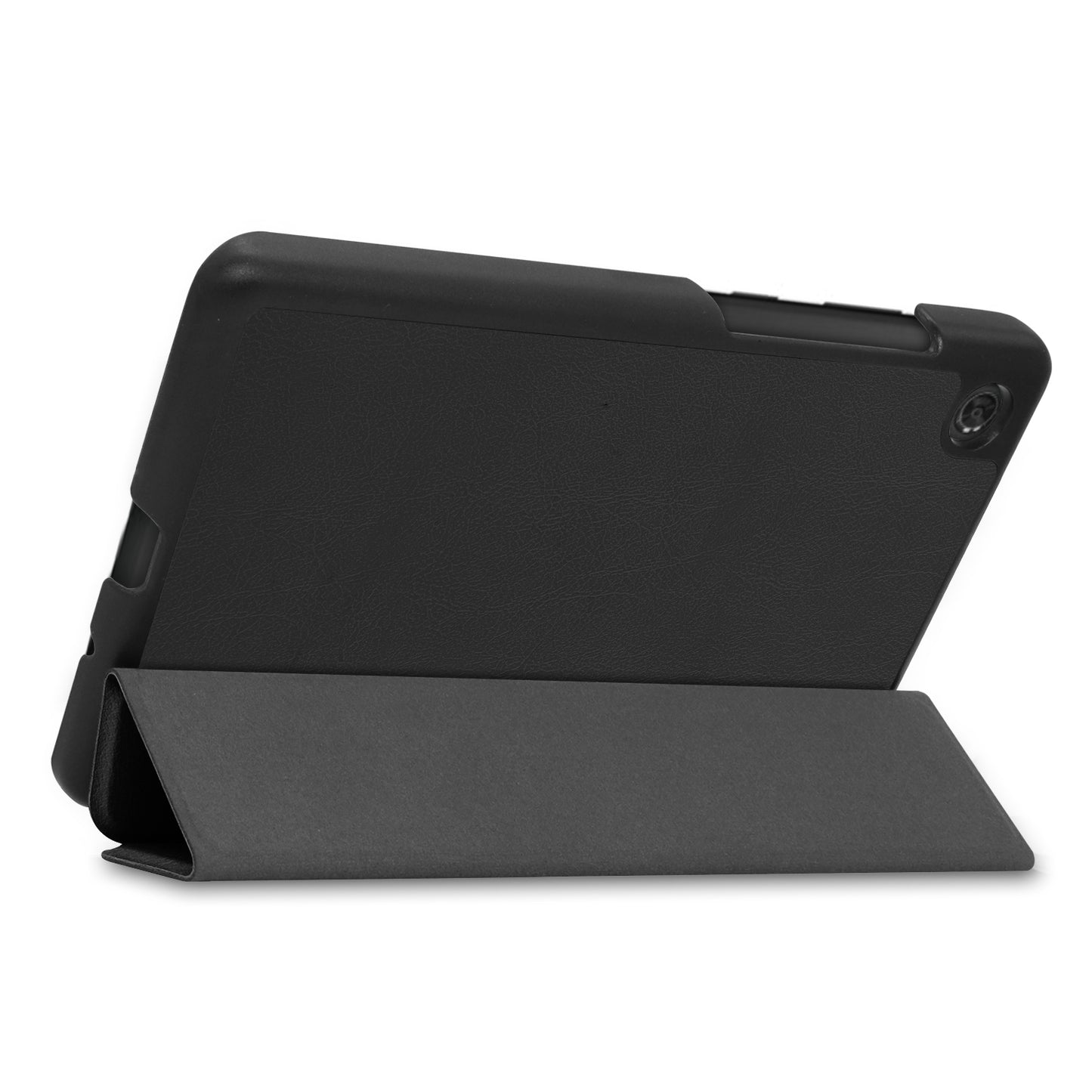 For Lenovo Tab M7 (2nd Gen) TB-7305F / (3rd Gen) Stable Tri-fold Stand Stand Tablet Cover Textured Surface PU Leather Tablet Case with Dual Viewing Angles