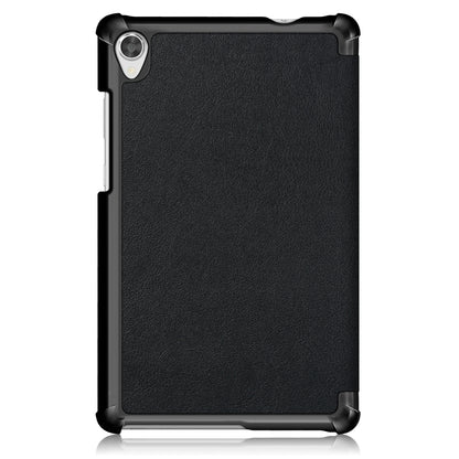 Litch Skin PU Leather Tri-fold Stand Tablet Case for Lenovo Tab M8 TB-8505