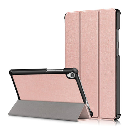 Litch Skin PU Leather Tri-fold Stand Tablet Case for Lenovo Tab M8 TB-8505