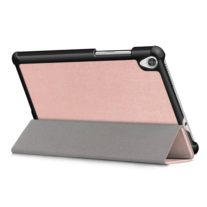 Litch Skin PU Leather Tri-fold Stand Tablet Case for Lenovo Tab M8 TB-8505