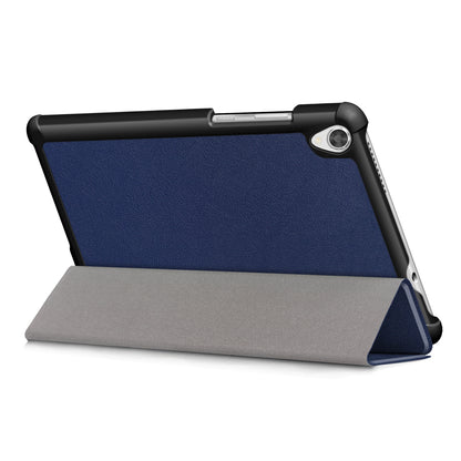 Litch Skin PU Leather Tri-fold Stand Tablet Case for Lenovo Tab M8 TB-8505