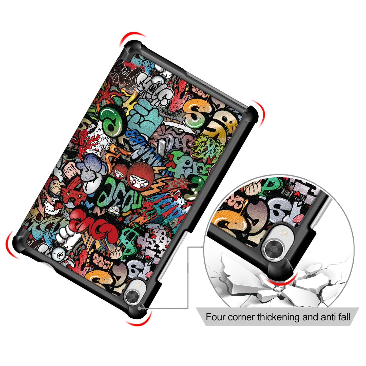 Pattern Printing Tri-fold Stand Leather Case for Lenovo Tab M8 TB-8505