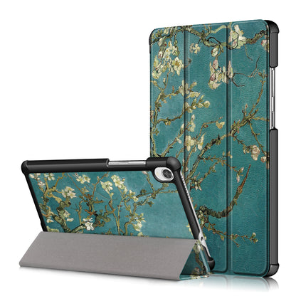 Pattern Printing Tri-fold Stand Leather Case for Lenovo Tab M8 TB-8505