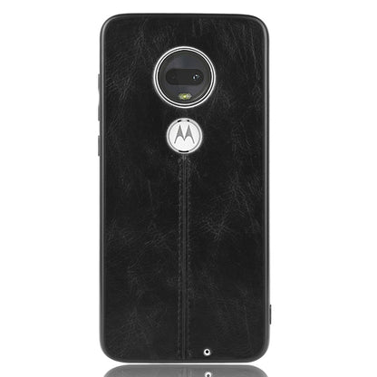 Leather Coated PC + TPU Hybrid Cover Case for Motorola Moto G7 Plus / Moto G7