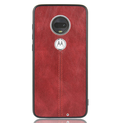 Leather Coated PC + TPU Hybrid Cover Case for Motorola Moto G7 Plus / Moto G7