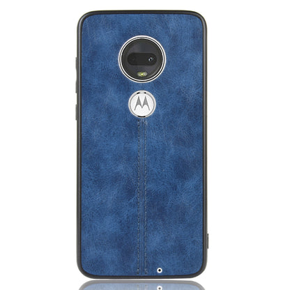 Leather Coated PC + TPU Hybrid Cover Case for Motorola Moto G7 Plus / Moto G7