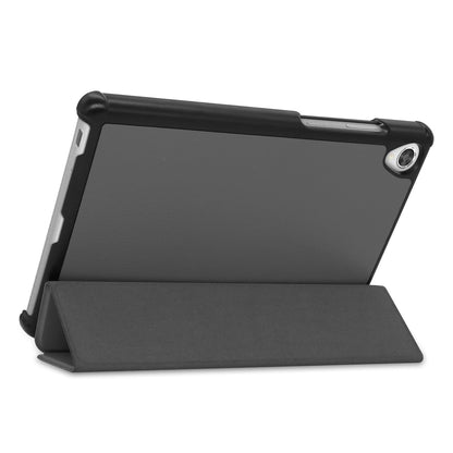 Stable Tri-fold Stand Stand Leather Tablet Covering Protection Case for Lenovo Tab M8 TB-8505X